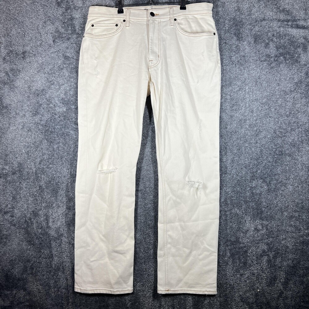 Goodfellow & Co Pants Mens 36x32 White Chino Straight Coolmax Comfort Fit